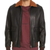 Man wearing a Black Aviator Jacket