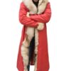 <div class="product-short-description"> <strong>Product Specifications:</strong> <ul> <li>Real Leather</li> <li>Internal Shearling Lining</li> <li>Red</li> <li>Shawl Fur Collar</li> <li>Front Open Style</li> </ul> </div>