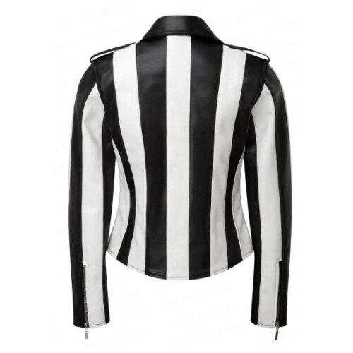 <div> <div dir="ltr"> <h2>Michael Keaton Beetlejuice Black/White <wbr />Leather Biker Jacket</h2> </div> </div>