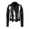 <div> <div dir="ltr"> <h2>Michael Keaton Beetlejuice Black/White <wbr />Leather Biker Jacket</h2> </div> </div>