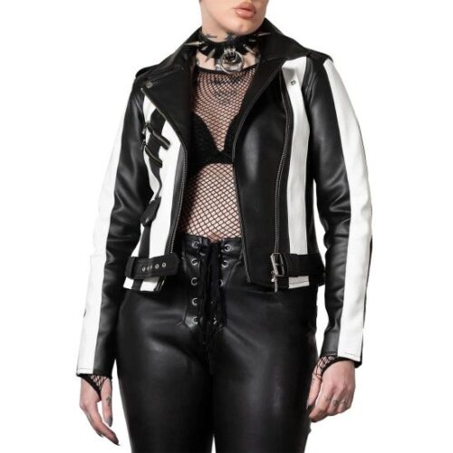 <div> <div dir="ltr"> <h2>Michael Keaton Beetlejuice Black/White <wbr />Leather Biker Jacket</h2> </div> </div>