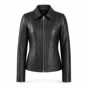 Aurora Black Classic Fit Leather Jacket